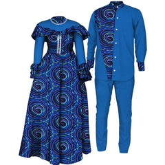 Women’s Printed Dress with Matching Men’s Suit for Weddings, Parties & Special Occasions for only $65.66 at Flexi Africa!