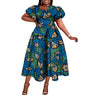 African Dresses for Women Fashion Africain Femmel Short Sleeve Dresses Dashiki Party Clothes for Women WY10485 - Free Delivery Worldwide only at Flexi Africa