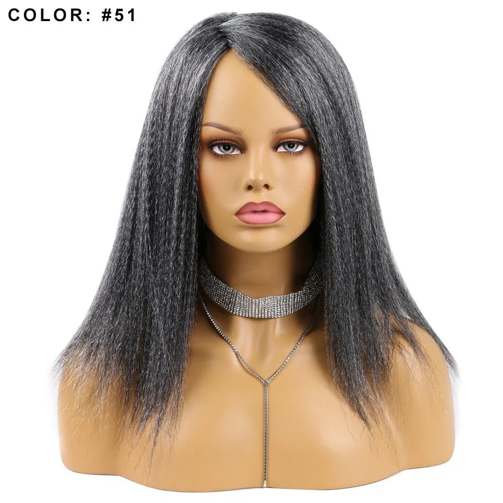 14" Natural - Looking Yaki Hair Wig for African Women - Free Delivery Worldwide only at Flexi Africa