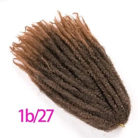 18" Afro Kinky Braiding Hair Synthetic Crochet Marly Braids Extensions 30 Strands Burgundy Black Ombre - Flexi Africa - Flexi Africa offers Free Delivery Worldwide - Vibrant African traditional clothing showcasing bold prints and intricate designs