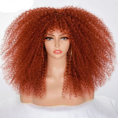 18" Synthetic Fibre Glueless Cosplay Hair Regular Wig Curly Short - Free Delivery Worldwide only at Flexi Africa