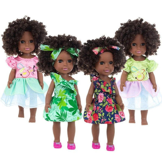 1PC African Black Baby Toy - 35cm Rubber Multi Style Explosion Head Baby Doll in Black Skin - Free Delivery Worldwide only at Flexi Africa