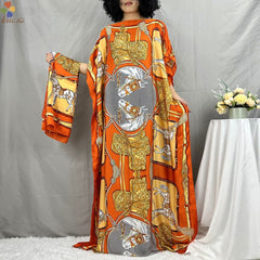 2PC Set of Fashionable Dashiki Robes - Printed Loose Dresses with Luxurious Fabric for Women - Free Delivery Worldwide