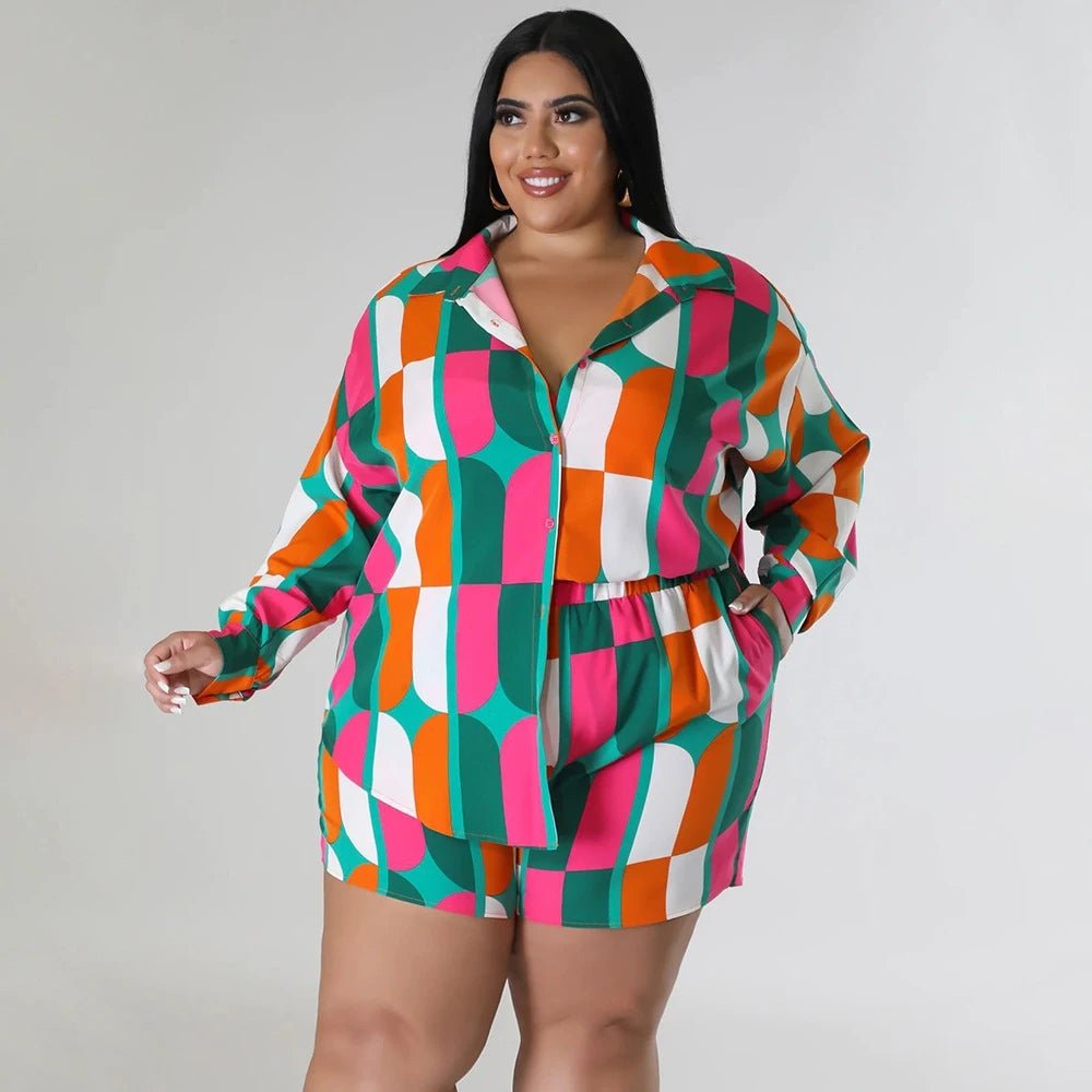 2PC Sets for Women – Featuring Elastic Bazin Baggy Shorts and Dashiki Inspired Tops - Flexi Africa - Flexi Africa offers Free Delivery Worldwide - Vibrant African traditional clothing showcasing bold prints and intricate designs