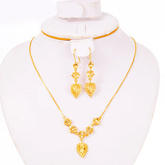 Buy 18K Gold Color Ethiopian Jewellery Set for Women – Heart Necklace & Earrings, African for only $7.28 at Flexi Africa!