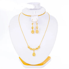 Buy 18K Gold Color Ethiopian Jewellery Set for Women – Heart Necklace & Earrings, African for only $7.28 at Flexi Africa!