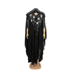 2022 New Muslim Robes Ladies Abaya African Dresses for Women Summer Chiffon Pearl Long Maxi Dress Traditional Clothing Plus Size - Free Delivery Worldwide only at Flexi Africa