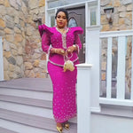 Buy Elegant African Women’s Dress Suit – Luxury Mesh Fabric Fashion for only $103.01 at Flexi Africa!