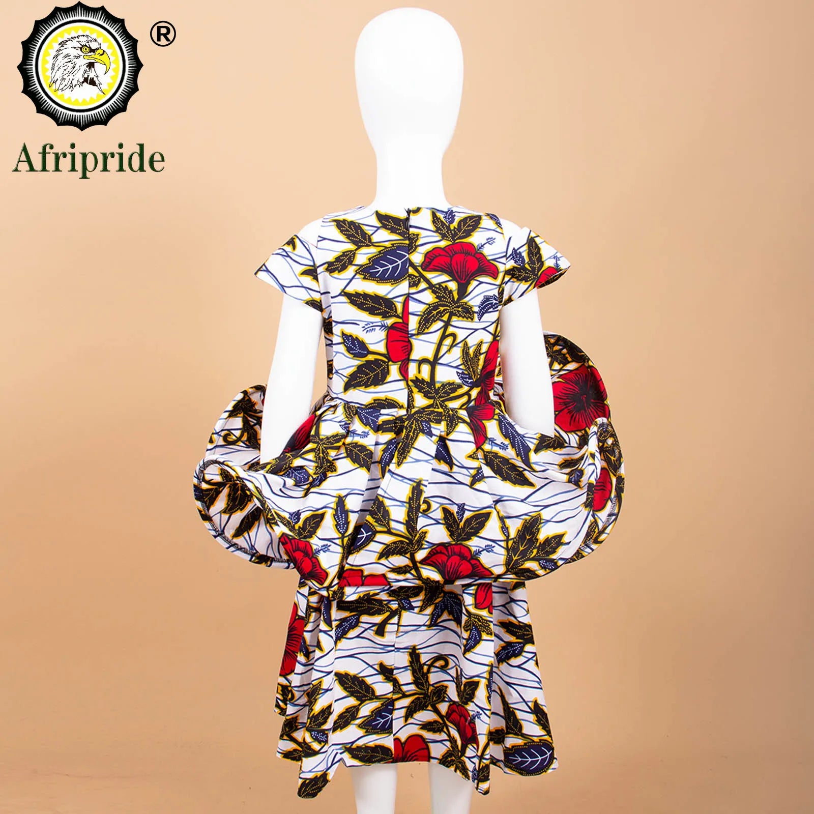 Kids African Print Princess Dress – Sleeveless Ankara Casual Mini Dress for Girls