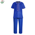 Buy Shirt Pants 2PC Set For Kids Boys African Children Short Sleeve Top Trouser Suit Robe for only $22.12 at Flexi Africa!