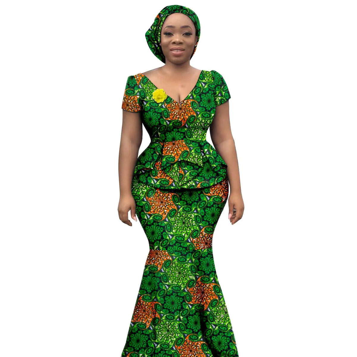 Buy Elegant African Dress – Women’s Printed V-Neck Office, Party & Evening Occasion Dress for only $73.76 at Flexi Africa!