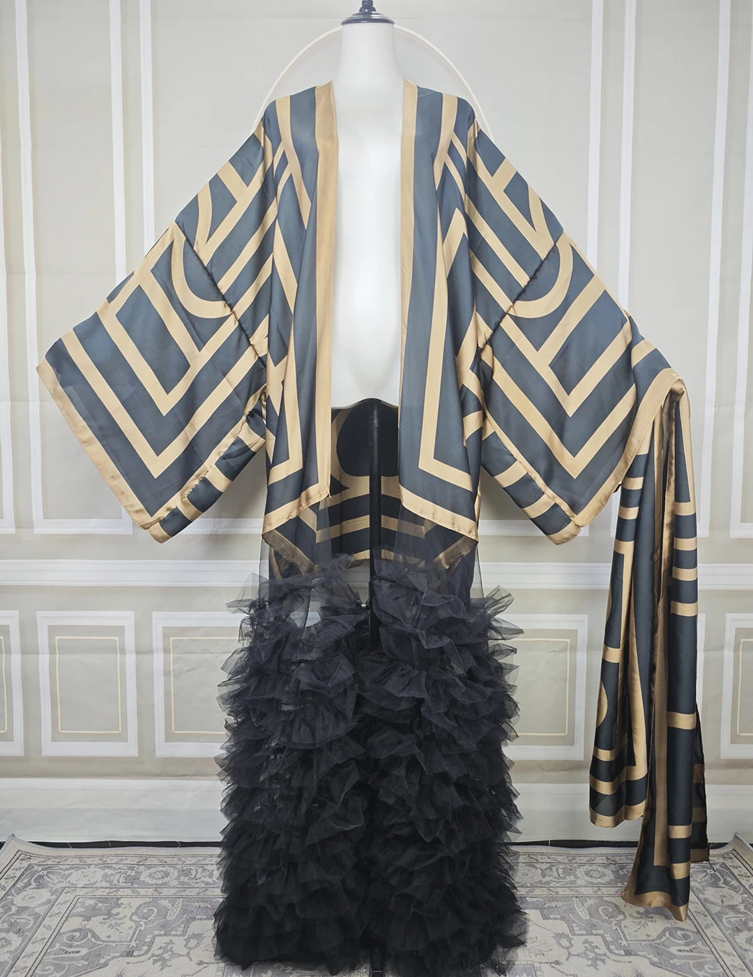 Women’s Summer Lace Kaftan Cardigan African Style – Ramadan Evening Party Clothing