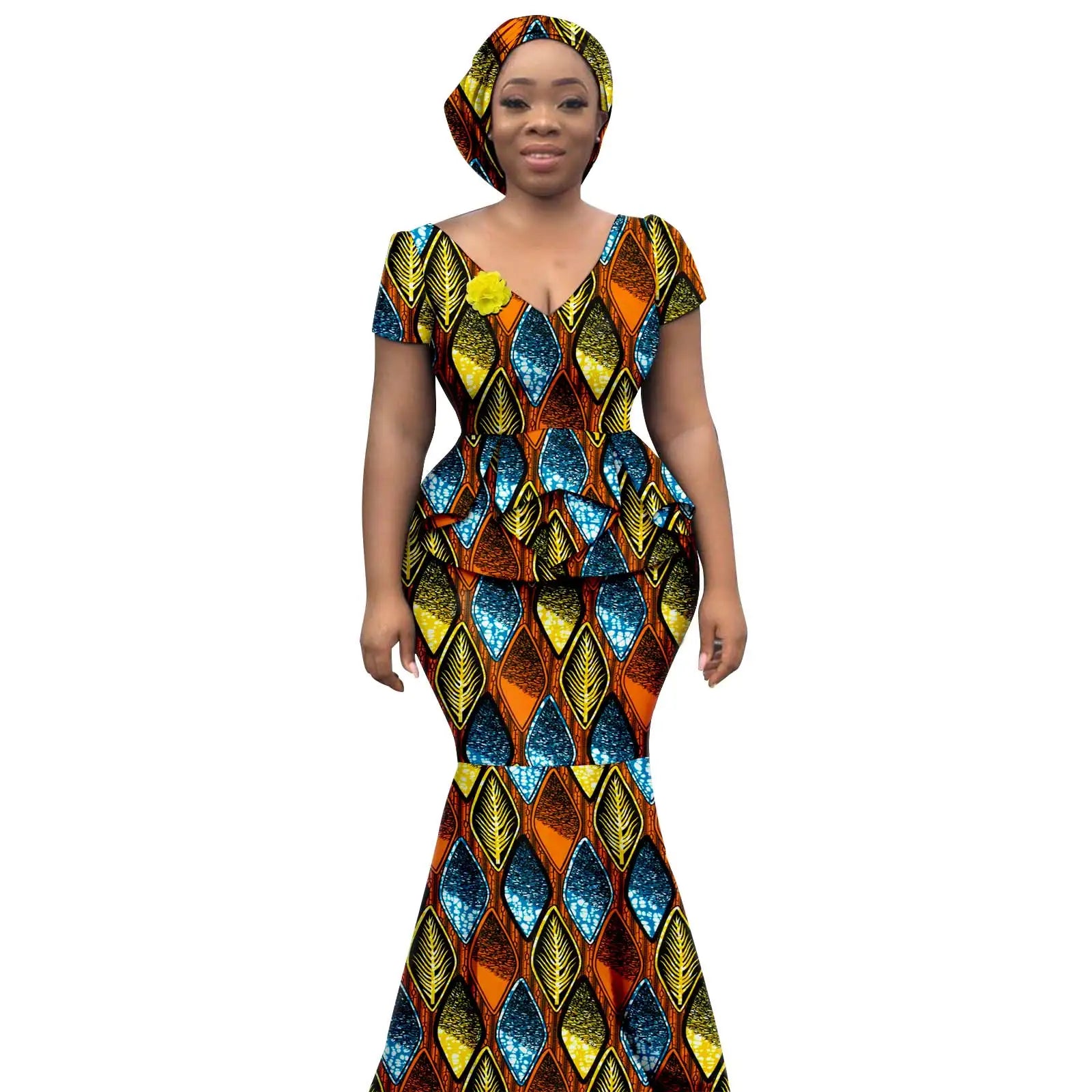 Buy Elegant African Dress – Women’s Printed V-Neck Office, Party & Evening Occasion Dress for only $73.76 at Flexi Africa!