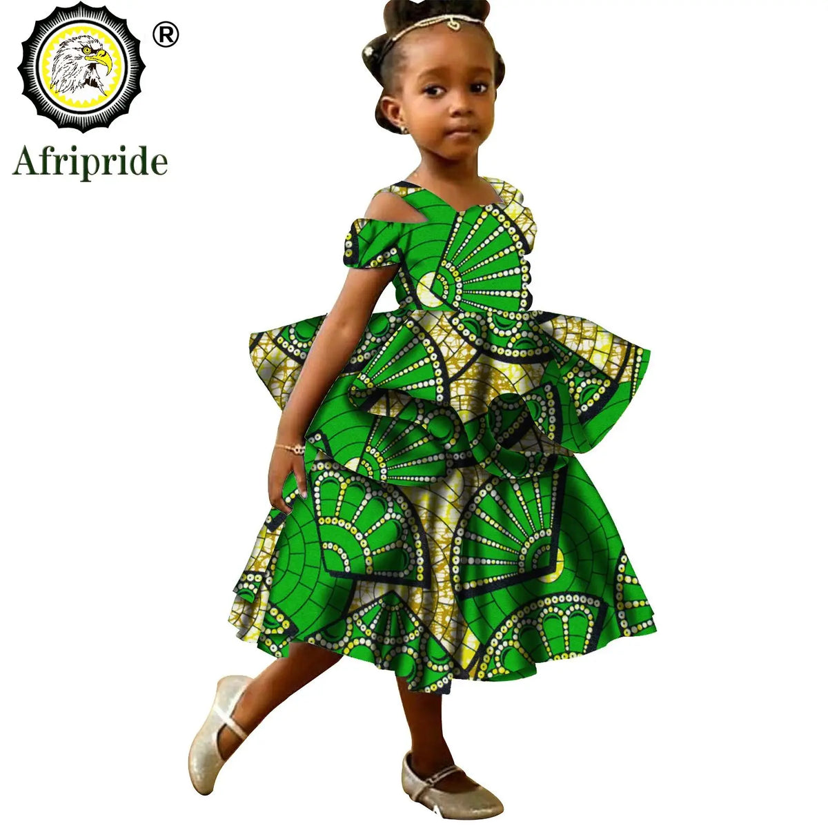 Kids African Print Princess Dress – Sleeveless Ankara Casual Mini Dress for Girls