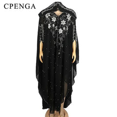 2022 New Muslim Robes Ladies Abaya African Dresses for Women Summer Chiffon Pearl Long Maxi Dress Traditional Clothing Plus Size - Free Delivery Worldwide only at Flexi Africa