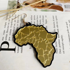 Africa Map Drop Earring Vintage Acrylic Map Dangle Earring Exaggerate Style Earring Jewelry - Free Delivery Worldwide only at Flexi Africa