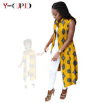African Ankara Long Vest – Dashiki Cotton Mother Daughter Matching Outfit - Free Delivery Worldwide only at Flexi Africa