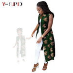 African Ankara Long Vest – Dashiki Cotton Mother Daughter Matching Outfit - Free Delivery Worldwide only at Flexi Africa