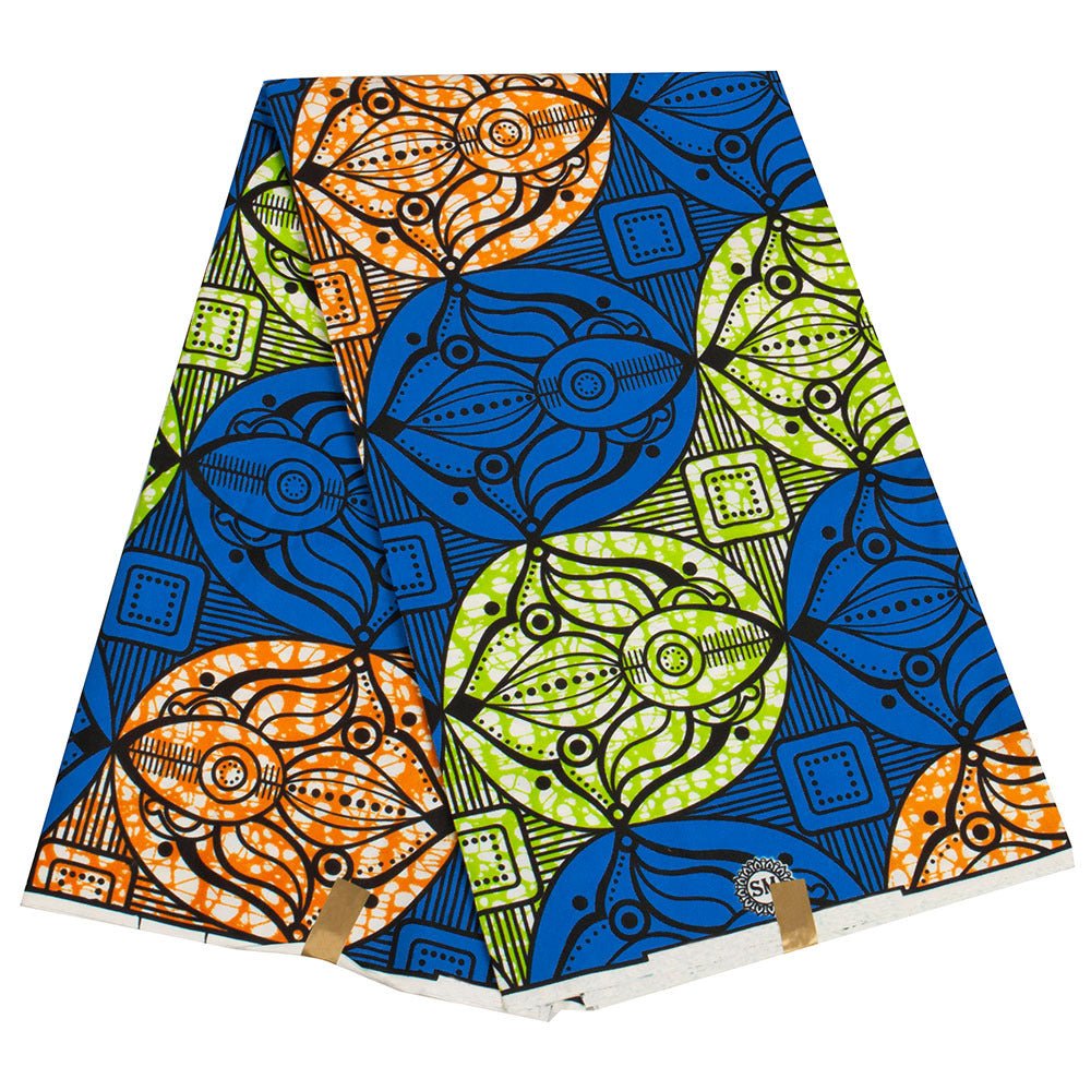 Buy African Ankara Wax Print Fabric – 100% Polyester Block Pattern Material for Sewing for only $4.31 at Flexi Africa!