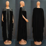 African Clothing for Women – Dashiki Chiffon Long Dress & Robe 2PC Set - Free Delivery Worldwide only at Flexi Africa
