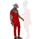 African Couples Matching Clothes – Handmade Bazin Riche Ankara Print for Women and Men - Free Delivery Worldwide only at Flexi Africa