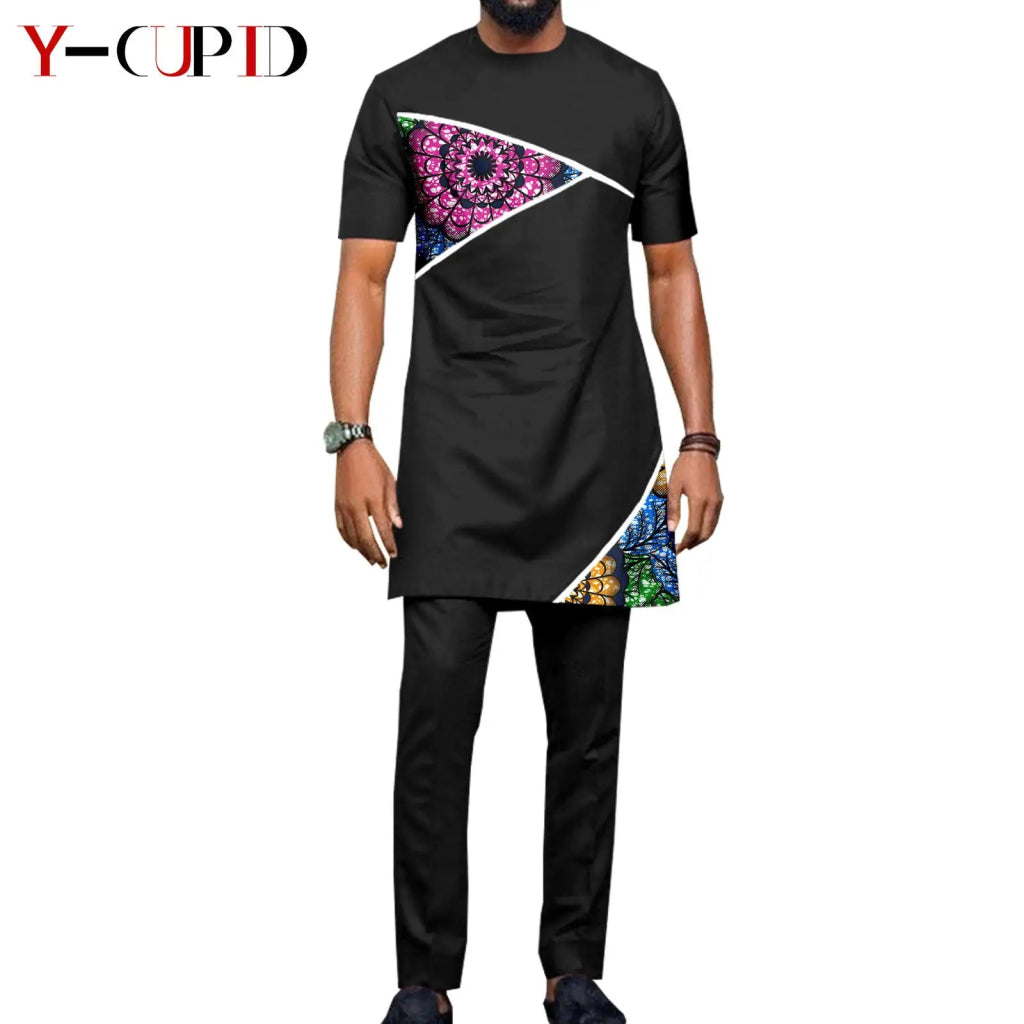 African Dashiki Bazin Riche Long Dress for Women – Slim Tassel Print Matching Couple Party Outfit - Free Delivery Worldwide only at Flexi Africa