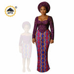 African Dashiki Long Dresses – Ankara Mom and Daughter Matching Family Wear - Free Delivery Worldwide only at Flexi Africa
