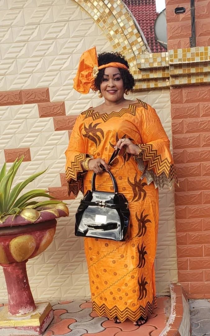 African Dresses For Woman New Fashion African Bazin Riche Design Dress - Free Delivery Worldwide only at Flexi Africa