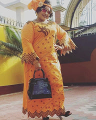 African Dresses For Woman New Fashion African Bazin Riche Design Dress - Free Delivery Worldwide only at Flexi Africa