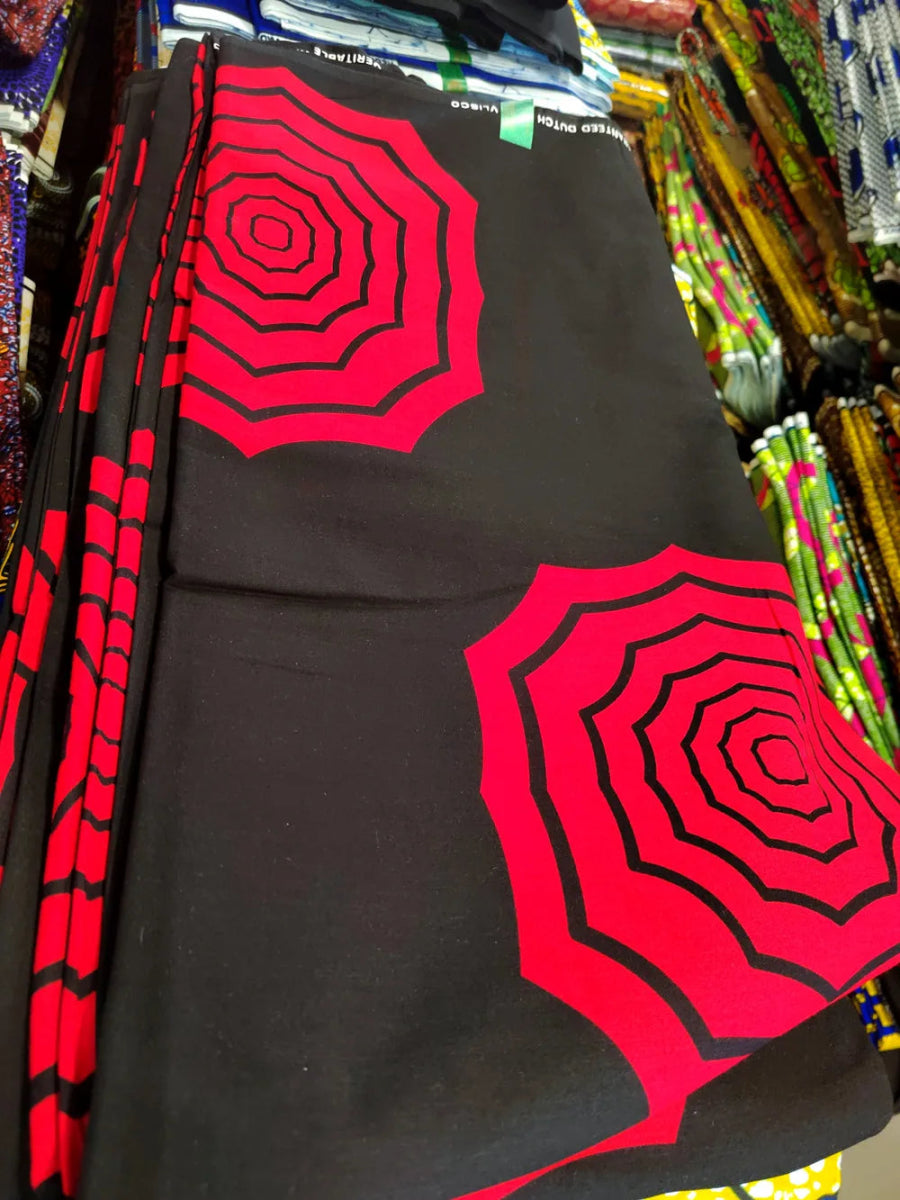 African Fabrics Wax 100% Cotton Wax Prints Good Quality Wax Loincloth For Women Dress 6 Yards - Free Delivery Worldwide only at Flexi Africa