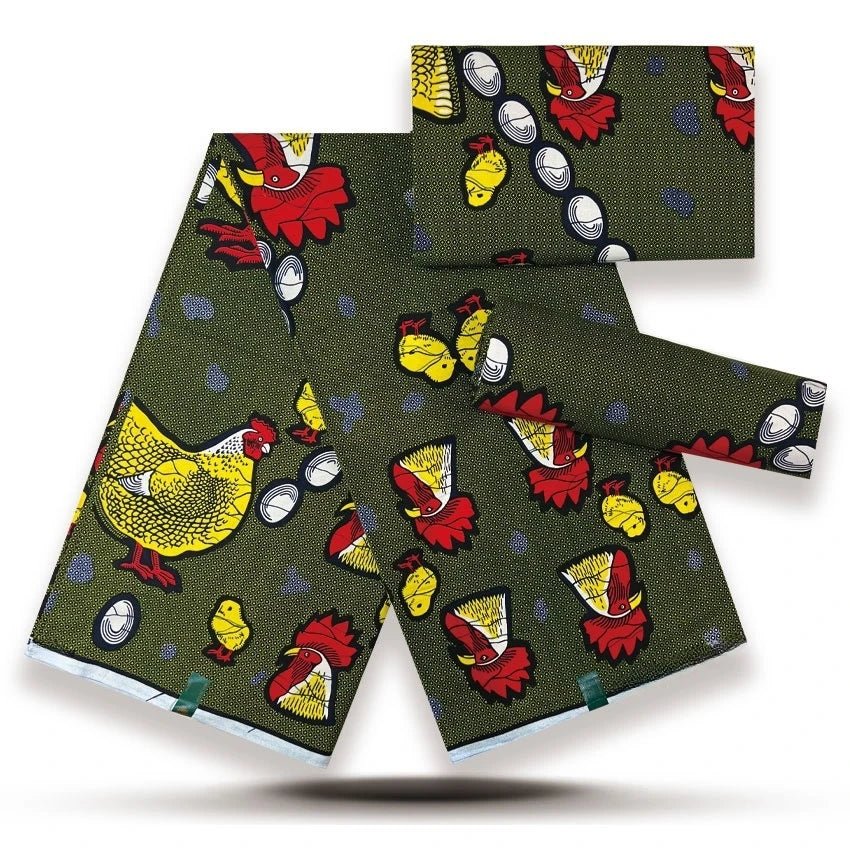 African Fabrics Wax 100% Cotton Wax Prints Good Quality Wax Loincloth For Women Dress 6 Yards