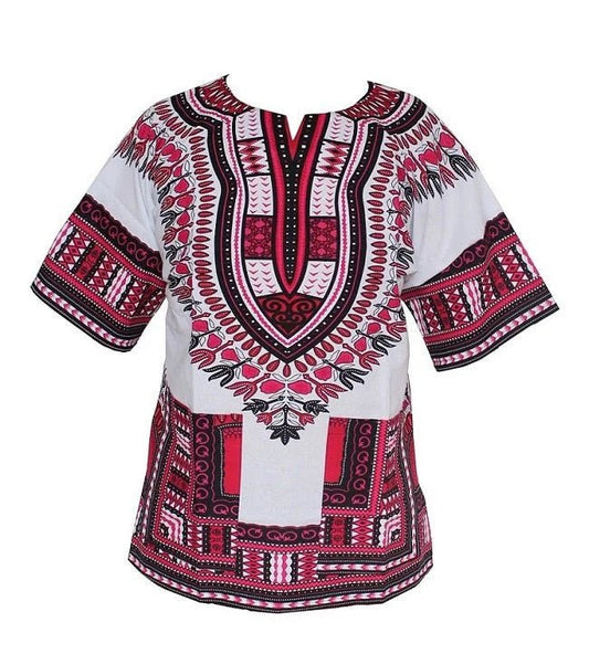 African Fashion with Unisex Dashikiage Dashiki Floral Dress - Perfect for Men and Women with African Traditional Print - Free Delivery Worldwide only at Flexi Africa