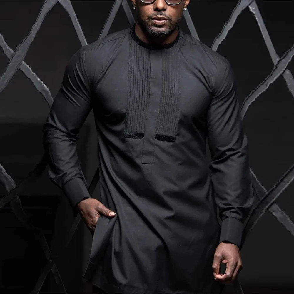 African Men’s Traditional 2PC Set – Designer Tunic & Pants, Ethnic Dashiki Style - Free Delivery only at Flexi Africa