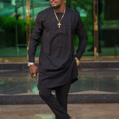 African Men’s Traditional 2PC Set – Designer Tunic & Pants, Ethnic Dashiki Style - Free Delivery only at Flexi Africa