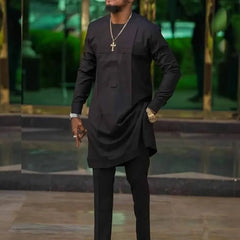 African Men’s Traditional 2PC Set – Designer Tunic & Pants, Ethnic Dashiki Style - Free Delivery only at Flexi Africa