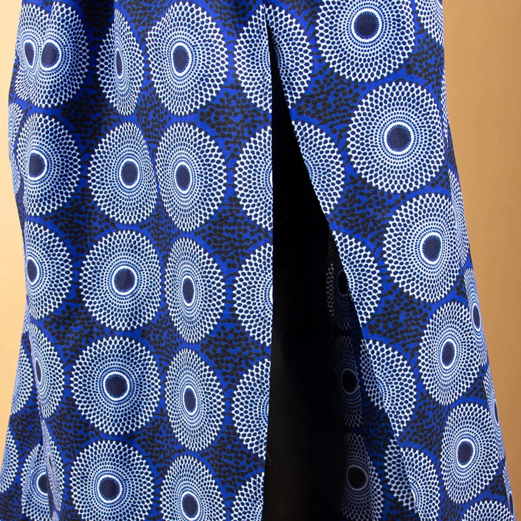 African Print Crop Top and Maxi Skirt Set – Women’s 2PC Ankara Outfit, Traditional Party Wear - Free Delivery Worldwide only at Flexi Africa