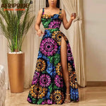 African Print Crop Top and Maxi Skirt Set – Women’s 2PC Ankara Outfit, Traditional Party Wear - Free Delivery Worldwide only at Flexi Africa