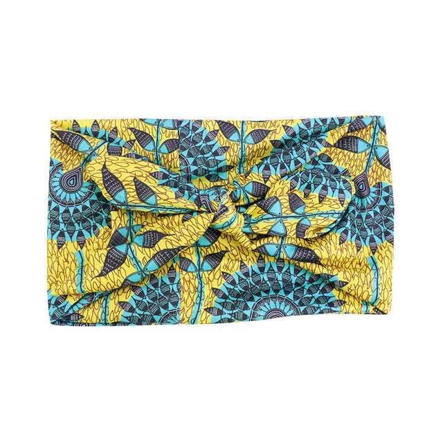 African Print Stretch Bandana Head Wrap Floral Ankara Dashiki Women - Flexi Africa offers Free Delivery Worldwide - Vibrant