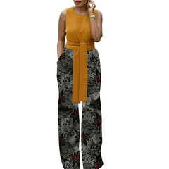 African Print Women Women's Wide Leg Pants Nigerian Fashion Female Loose Trousers Outfits - Flexi Africa - Flexi Africa offers Free Delivery Worldwide - Vibrant African traditional clothing showcasing bold prints and intricate designs