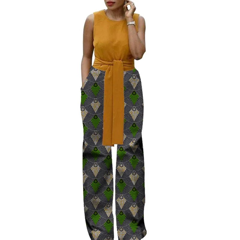 African Print Women Women's Wide Leg Pants Nigerian Fashion Female Loose Trousers Outfits - Flexi Africa - Flexi Africa offers Free Delivery Worldwide - Vibrant African traditional clothing showcasing bold prints and intricate designs