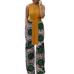 African Print Women Women's Wide Leg Pants Nigerian Fashion Female Loose Trousers Outfits - Flexi Africa - Flexi Africa offers Free Delivery Worldwide - Vibrant African traditional clothing showcasing bold prints and intricate designs