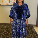 African Sequin Ankara Dress for Women – Traditional Chic Evening Gown - Free Delivery Worldwide only at Flexi Africa