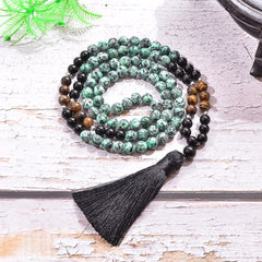 African Turquoise, Black Onyx, and Tiger Eye 8mm Beads Set - Flexi Africa - Free Delivery Worldwide only www.flexiafrica.com