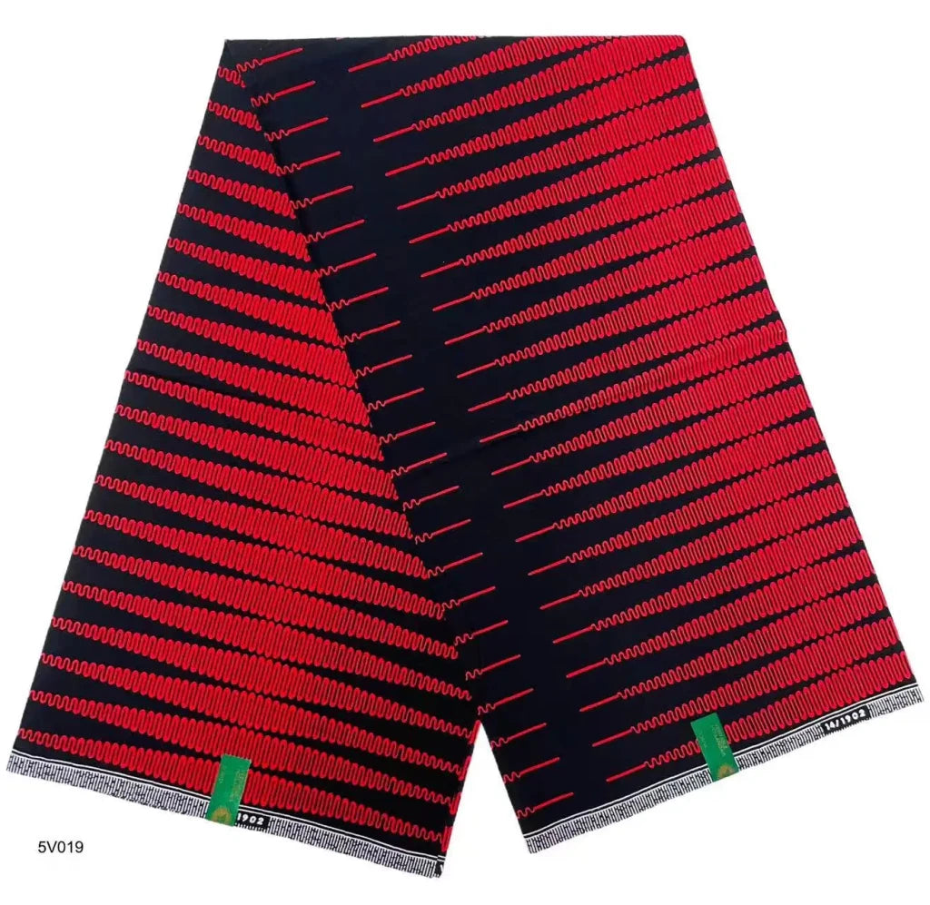 African Wax Fabric Black & White – 100% Cotton Wax Print Pagne, 6 Yards - Free Delivery Worldwide only at Flexi Africa