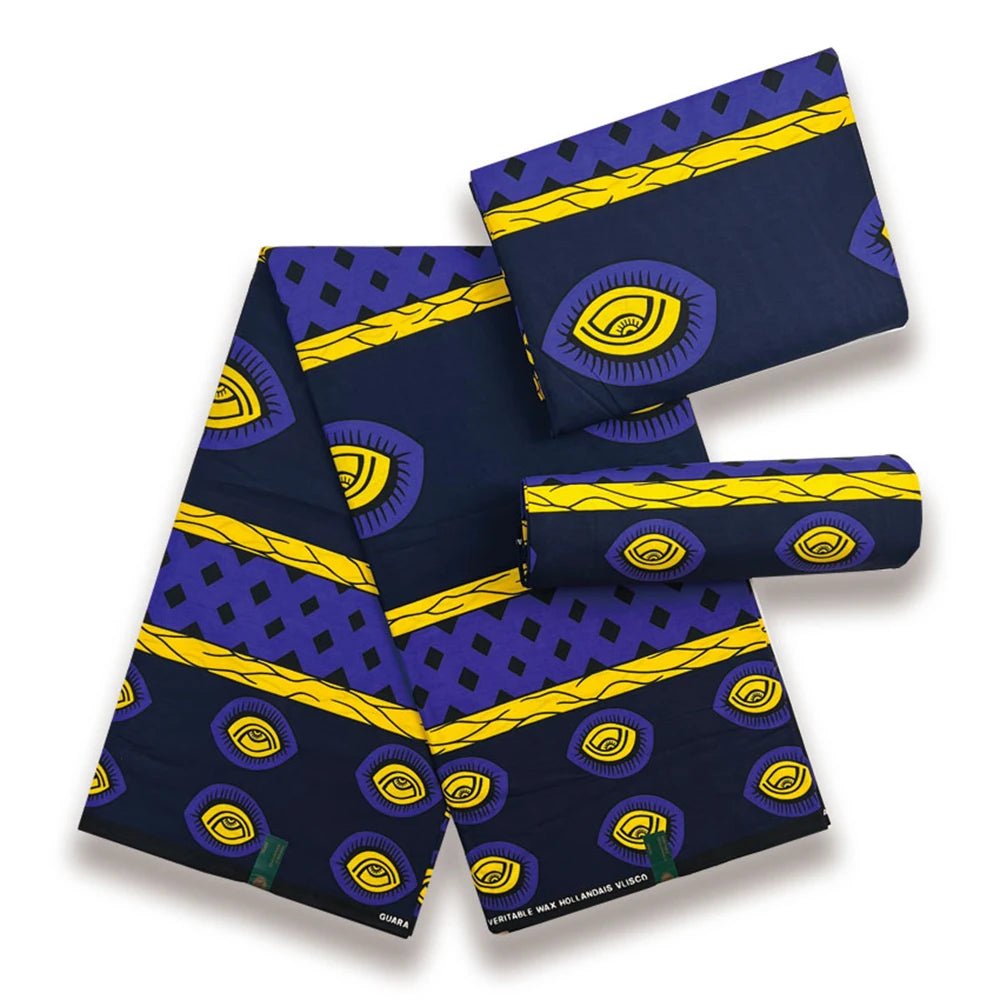 African Wax Fabric Black & White – 100% Cotton Wax Print Pagne, 6 Yards - Free Delivery Worldwide only at Flexi Africa