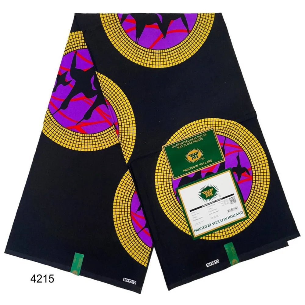 African Wax Fabric Black & White – 100% Cotton Wax Print Pagne, 6 Yards - Free Delivery Worldwide only at Flexi Africa