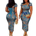 African Wax Print Summer Gown for Women – Elegant Ankara Bandage Dress - Free Delivery Worldwide only at Flexi Africa
