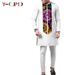 African Wedding Couple Set – Women’s Dashiki Print Dress & Men’s Kaftan Top and Pant Outfit - Free Delivery Worldwide only at Flexi Africa