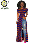 African Women's Long Trench Coat – Short Sleeve Bazin Riche Overcoat - Free Delivery Worldwide only at Flexi Africa