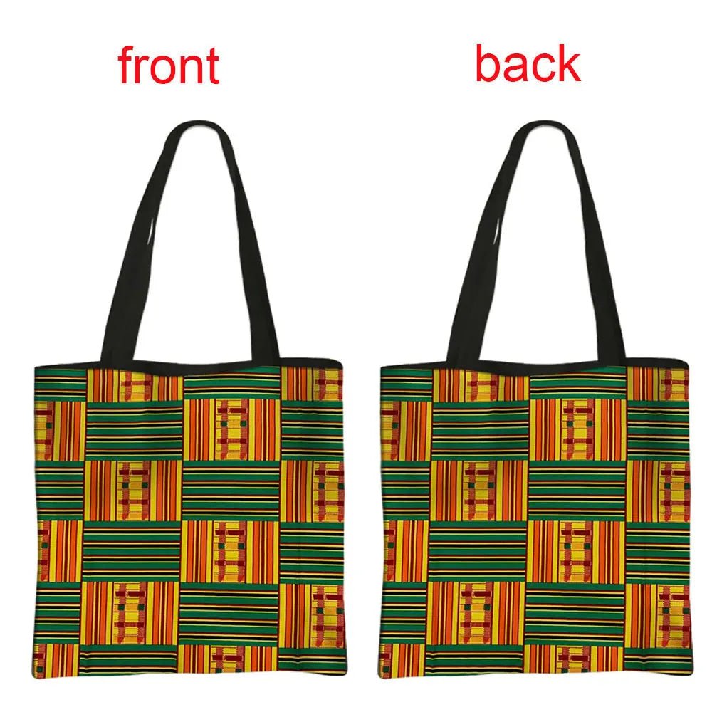 African Women's Style Handbag: Traditional Printed Top-Handle and Shoulder Tote Bags for Females - Flexi Africa - FREE POST